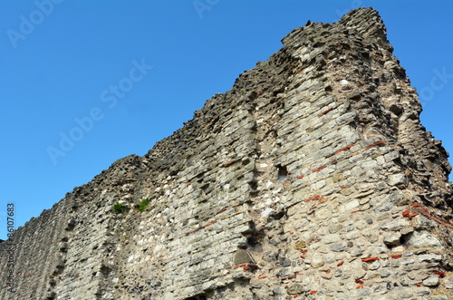 Photography Section of the Roman wall, Tower Hill London, UK