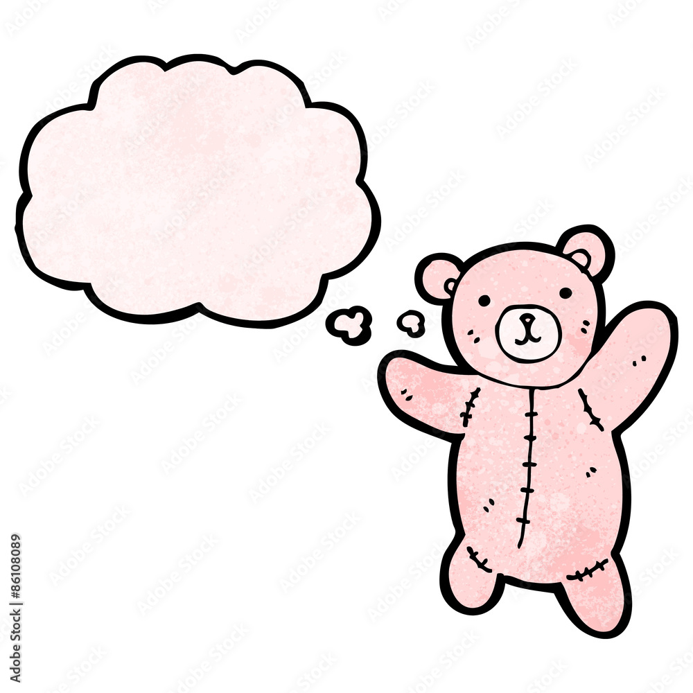 cartoon teddy bear with thought bubble cartoon teddy bear with thought bubble