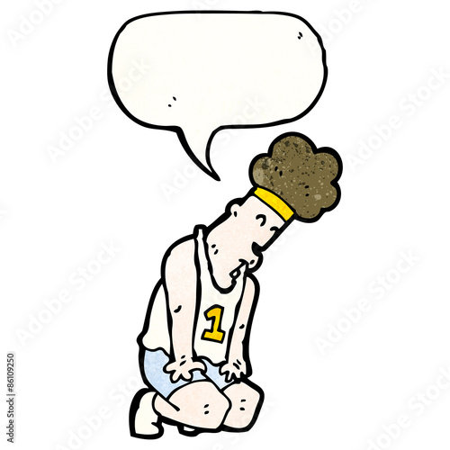 cartoon tired marathon runner