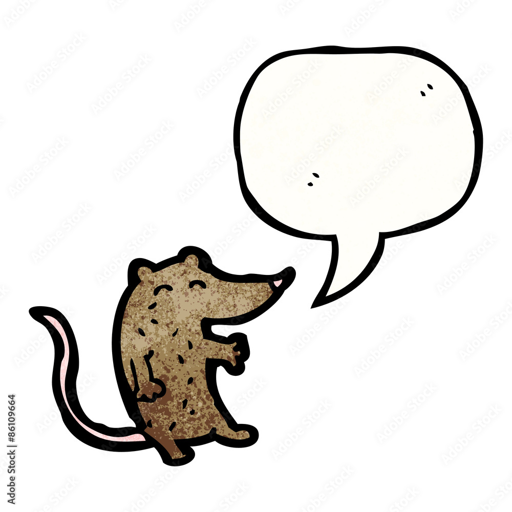 Fototapeta premium cartoon talking mouse