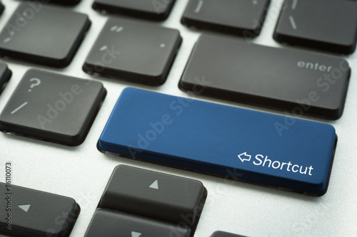Computer keyboard with typographic Shortcut button