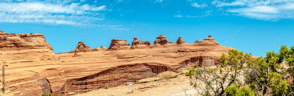 Panoramic view at the Delicate Arch
