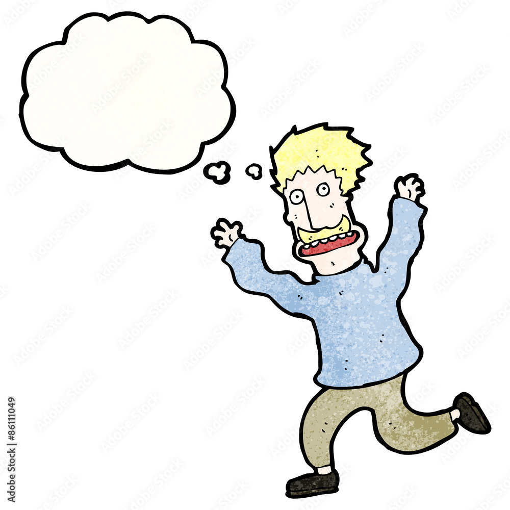 cartoon terrified man cartoon terrified man
