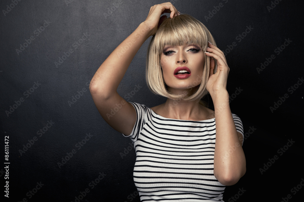 Portrait of beautiful smiling blonde woman Portrait of beautiful smiling blonde woman