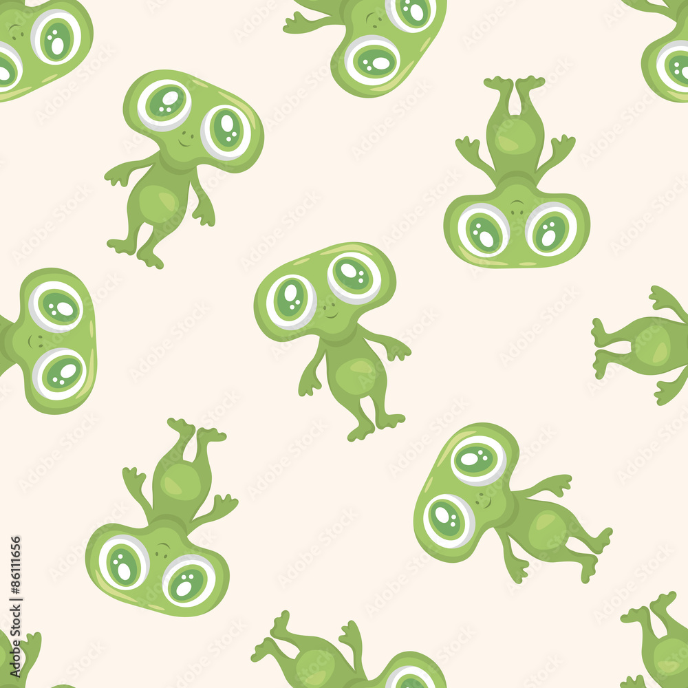Obraz premium Space alien ,seamless pattern
