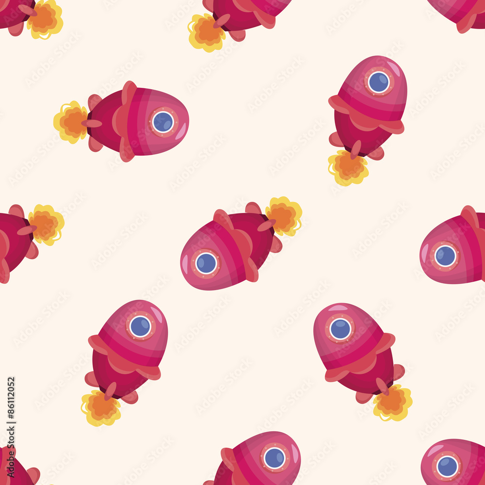 Obraz premium spaceship ,seamless pattern