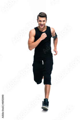 Full length portrait of a fitness man running © Drobot Dean