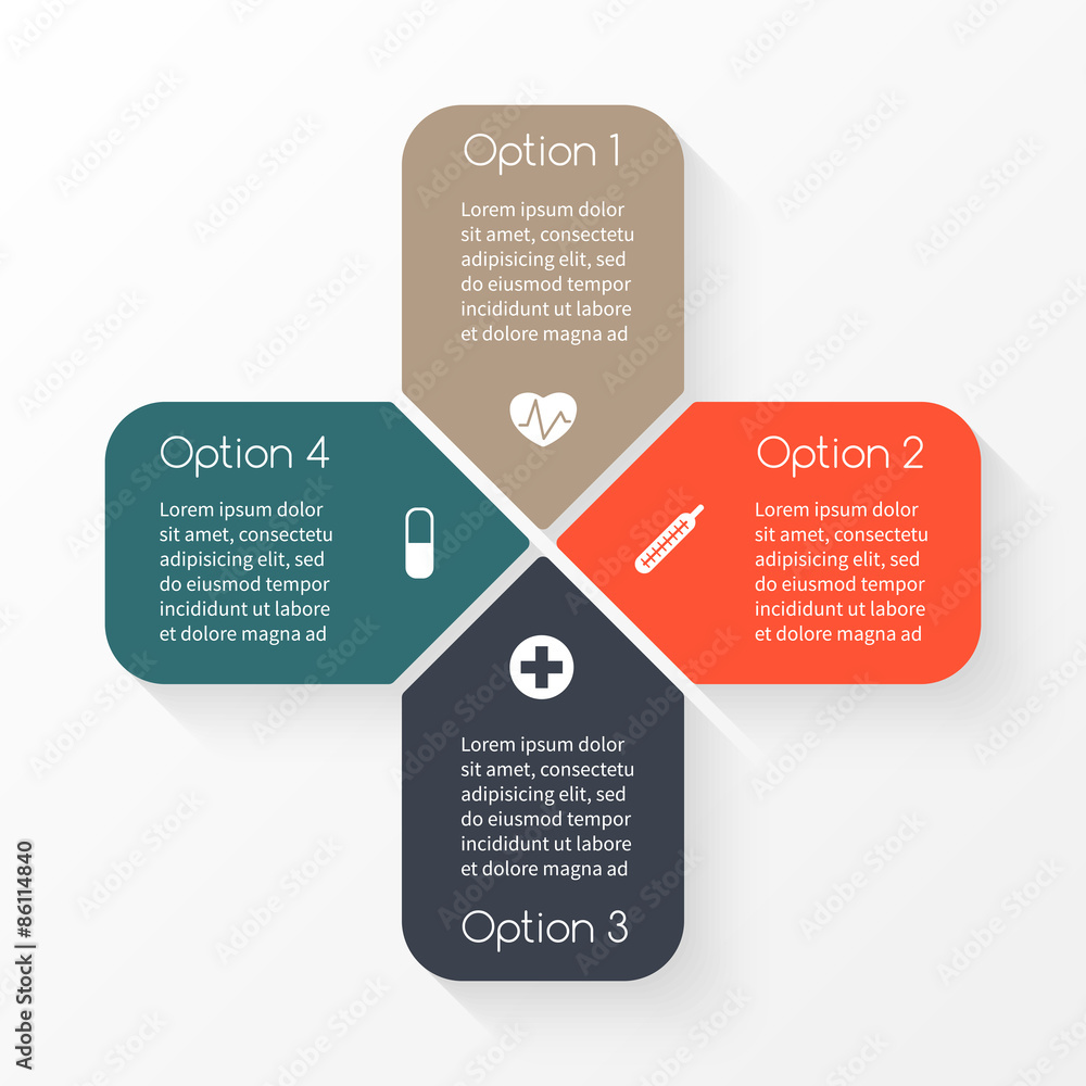 Vector circle plus sign infographic. Template for diagram, graph Vector circle plus sign infographic. Template for diagram, graph