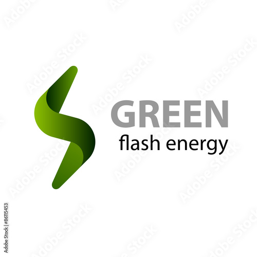 vector green flash energy icon