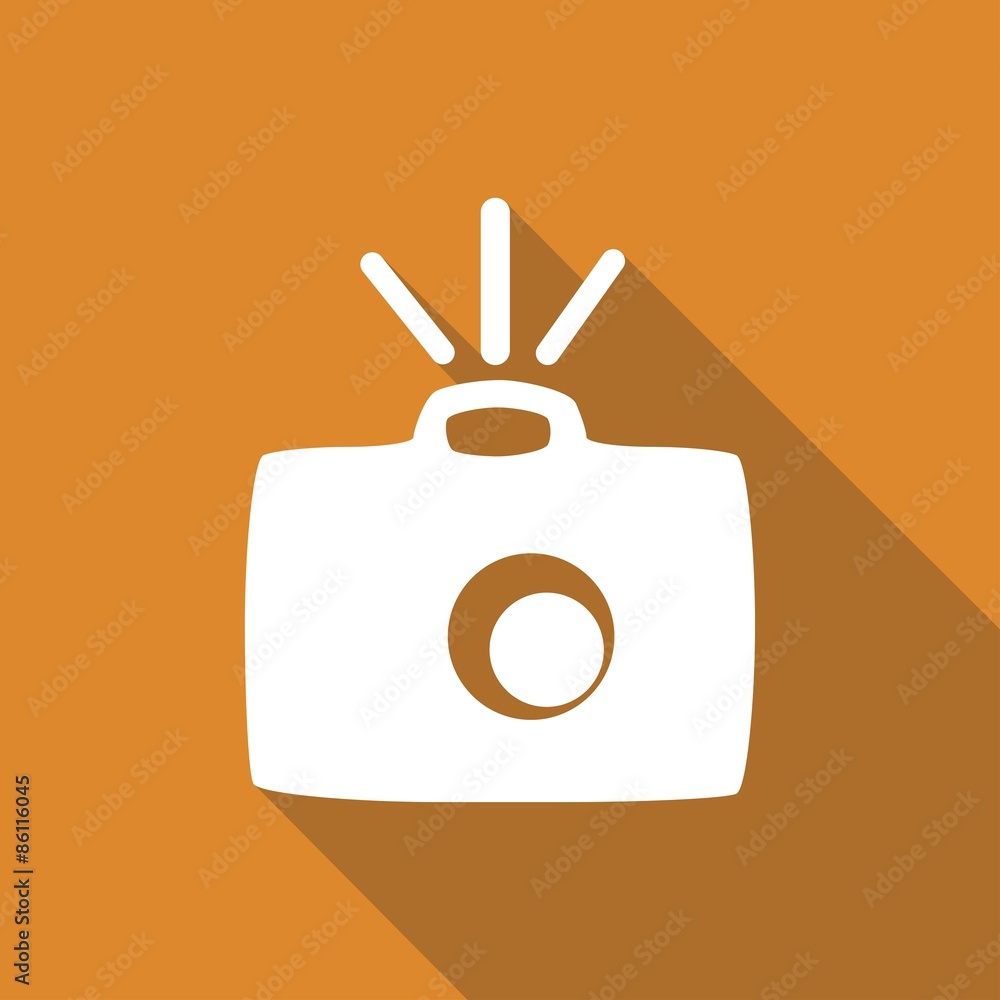 Icon Camera with a long shadow Icon Camera with a long shadow