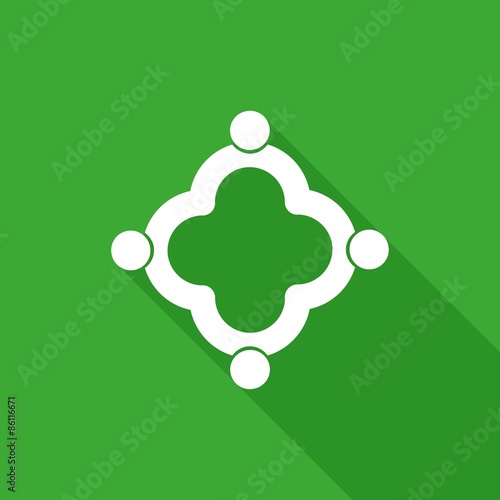 Hands Deal Design Icon with a long shadow