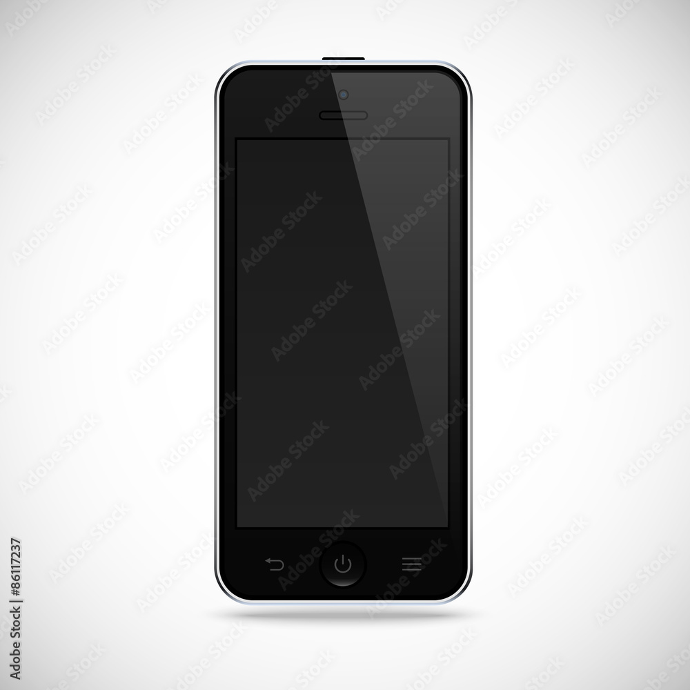 realistic detailed smartphone with touch screen isolated realistic detailed smartphone with touch screen isolated