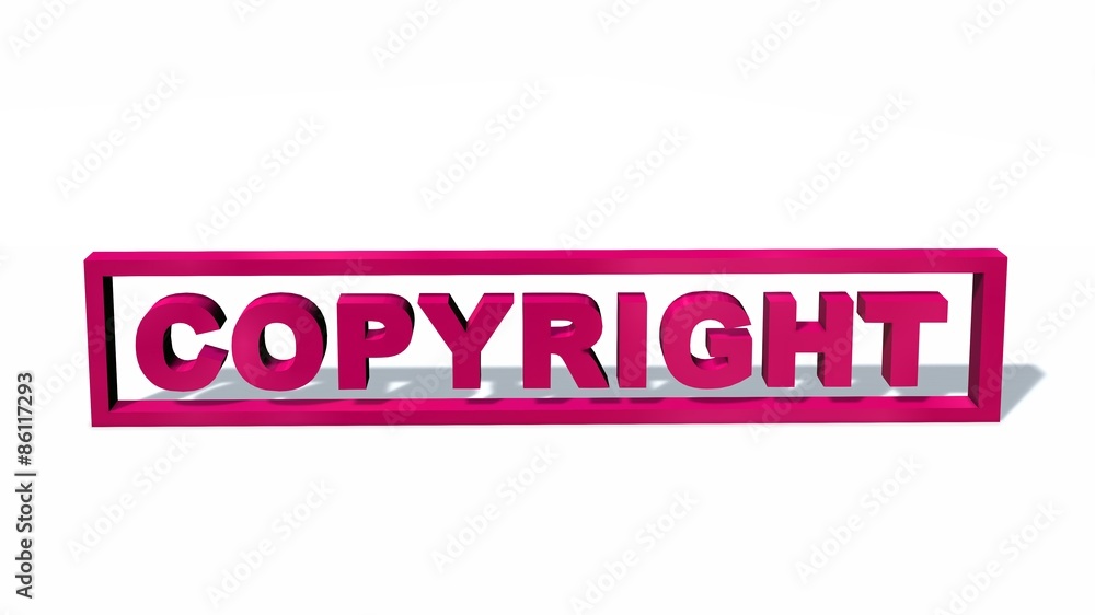 Fototapeta premium Copyright sign isolated on white background