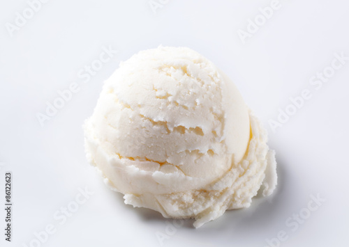 Scoop of white ice cream
