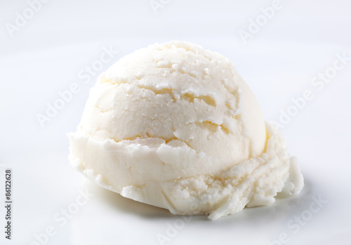 Scoop of white ice cream