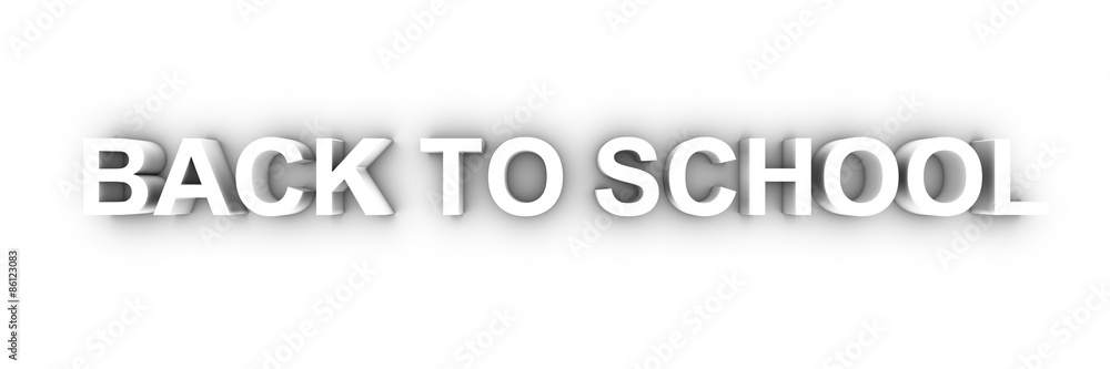 3D Render of Back to School Word 3D Render of Back to School Word