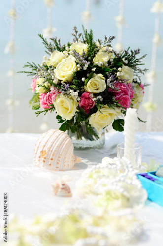 Fototapeta Naklejka Na Ścianę i Meble -  Beach wedding Bouquets