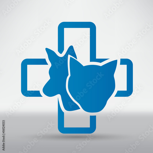 Veterinary sign cat and dog symbol