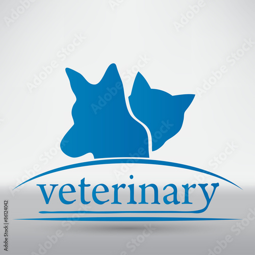 Veterinary sign cat and dog symbol
