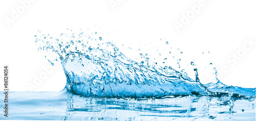 water splash with a crown shape, isolated on white background
