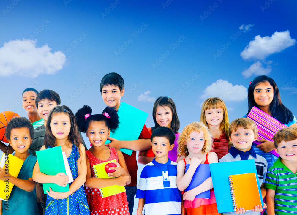 Diversity Children Friendship Innocence Smiling Concept Diversity Children Friendship Innocence Smiling Concept