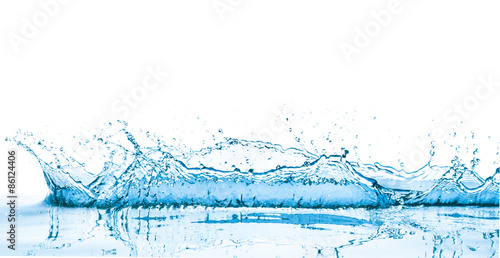 water splash with a crown shape, isolated on white background