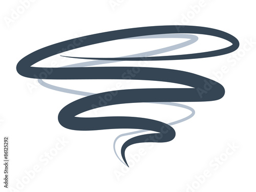 tornado spiral vector symbol icon of hurricane