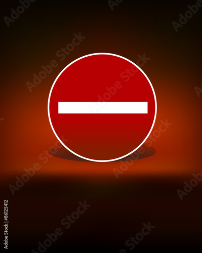 stop sign black dark background vector