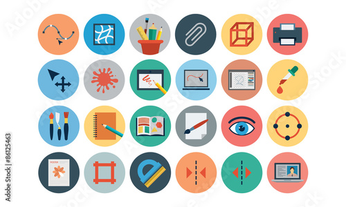Flat Design Vector Icons 3
