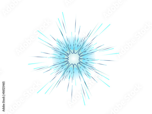blue explosion on white background vector illustration