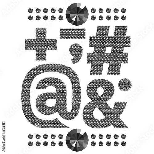 diamond letters and numbers big and small