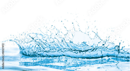 water splash, isolated on white background
