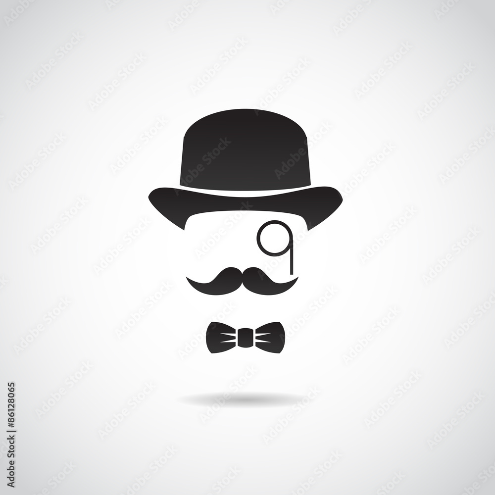 Retro gentleman. Vector illustration.