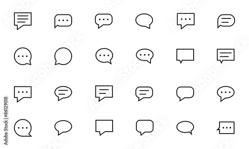 Chat Messages Line Vector Icons 1
