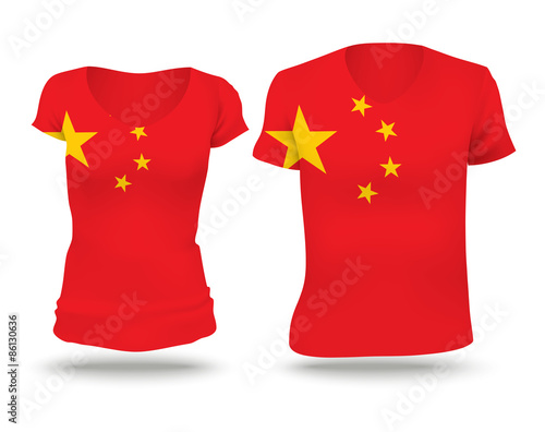 Flag shirt design of China