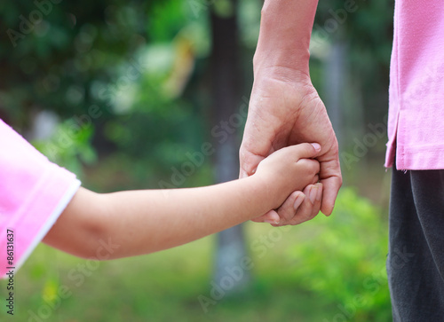 Father hold child hand © banprik