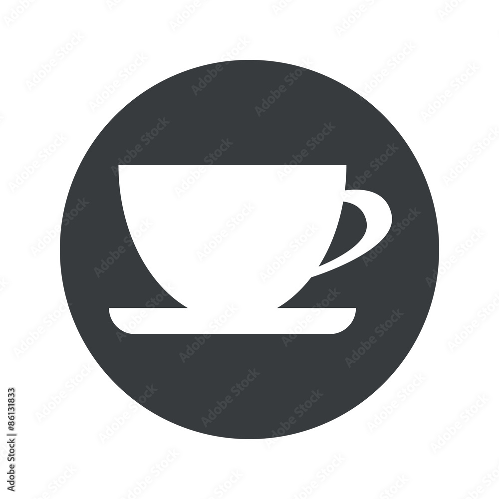 Monochrome round cup icon