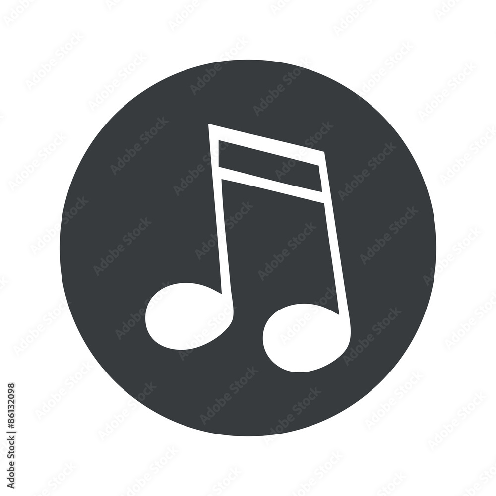 Monochrome round 16th note icon Monochrome round 16th note icon
