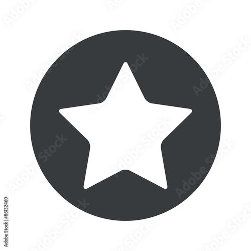 Monochrome round star icon