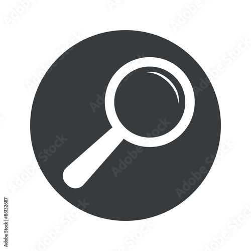 Monochrome round search icon