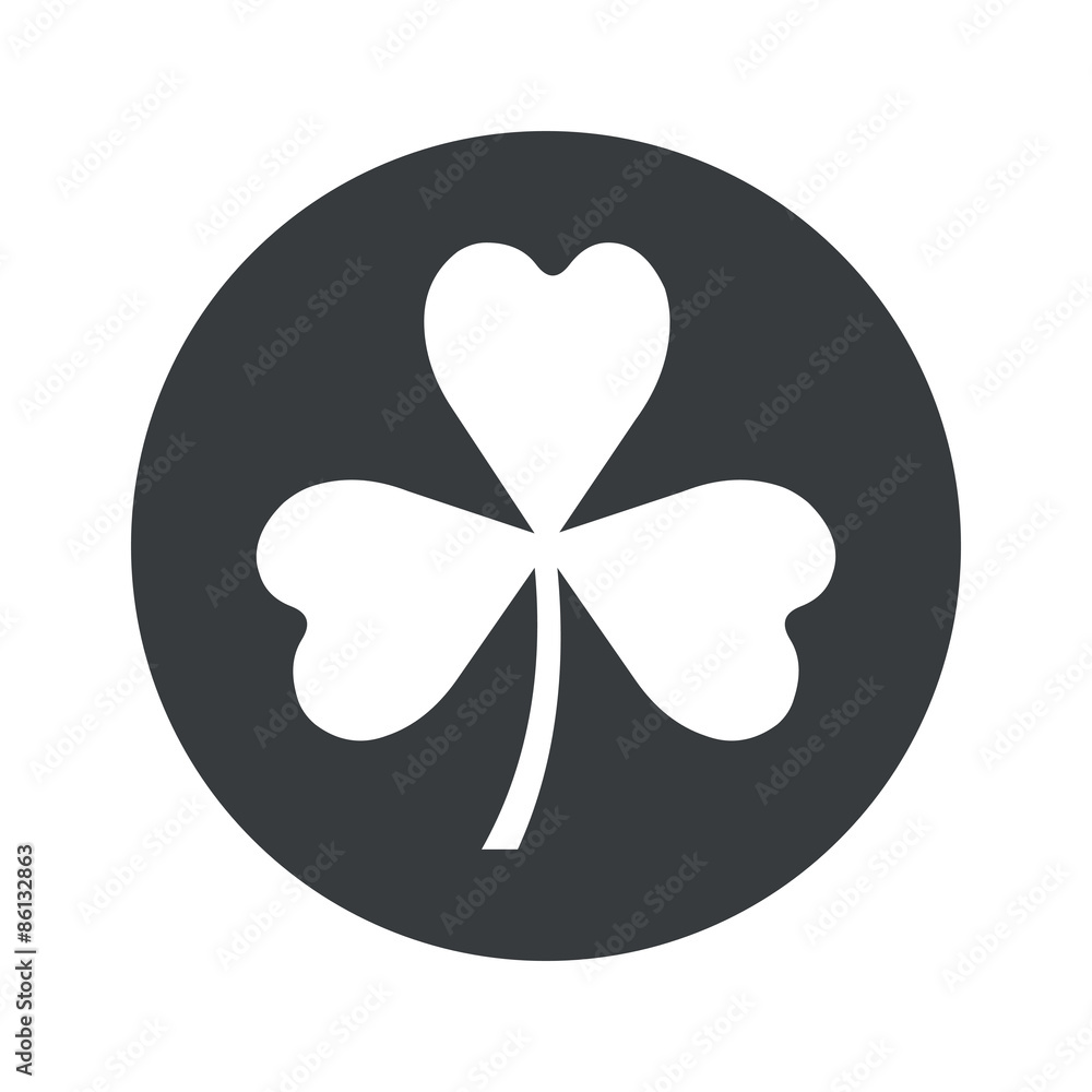 Monochrome round clover icon Monochrome round clover icon