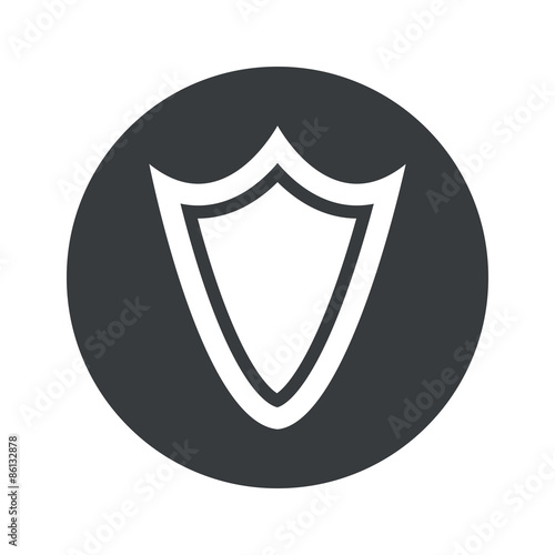Monochrome round shield icon