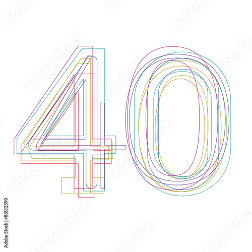number 40 in outline