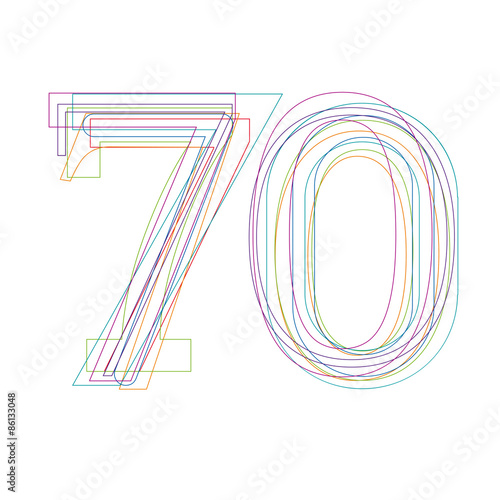 number 70 in outline