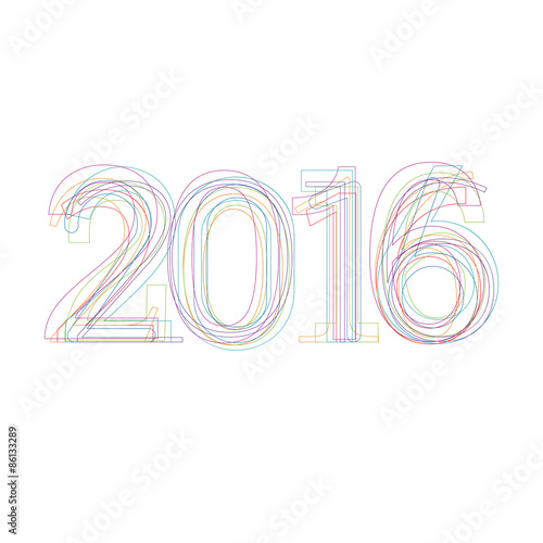 Creative text 2016 in outline
