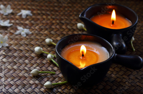 Two candle for  massage.