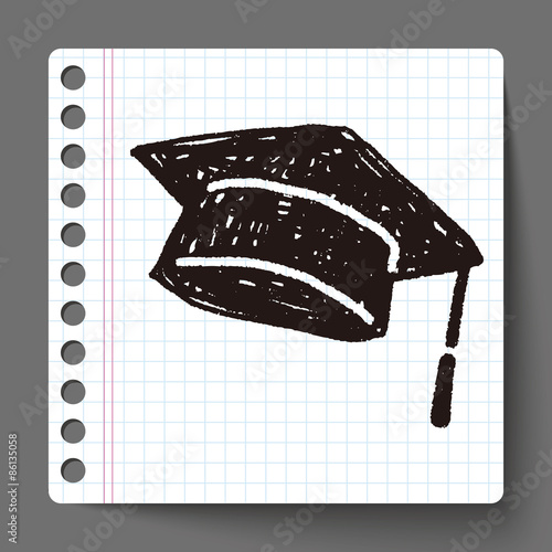 graduation hat doodle