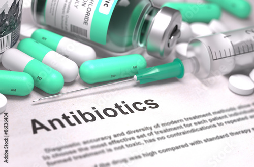 Antibiotics. Medical Concept with Blured Background. photo