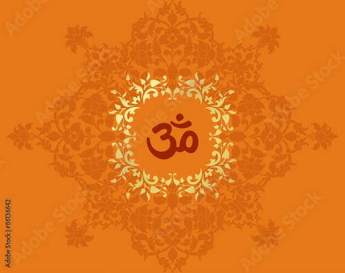 aum syllable, paisley design ,Hinduism, India