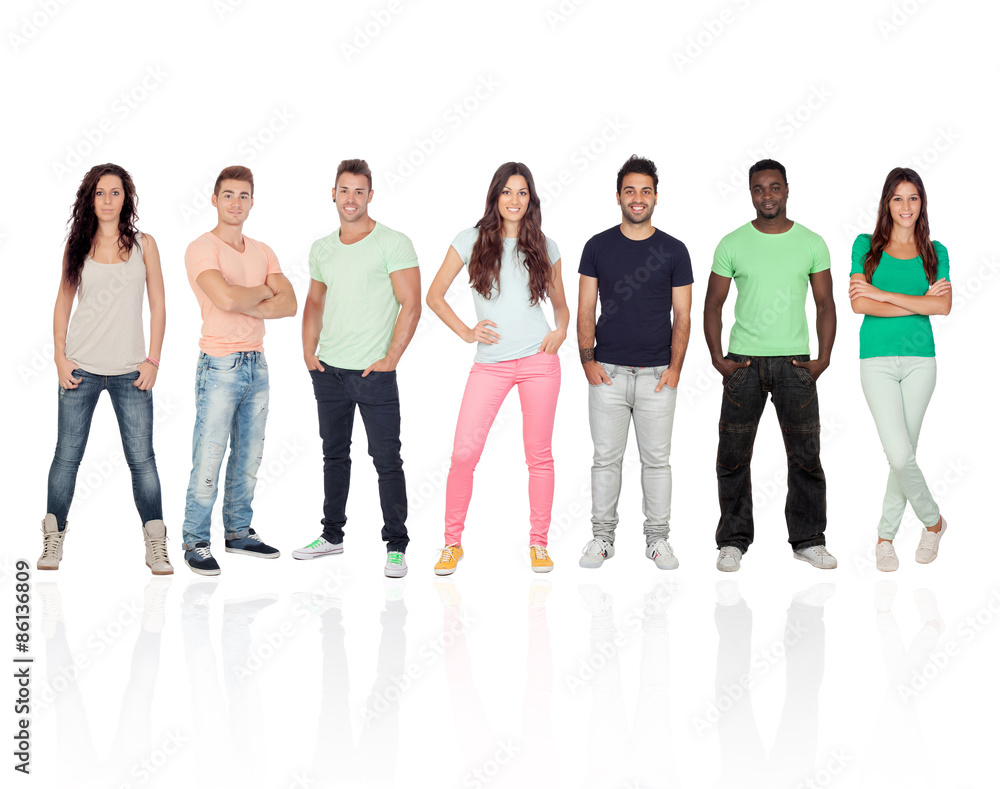 Obraz premium Casual young people with jeans